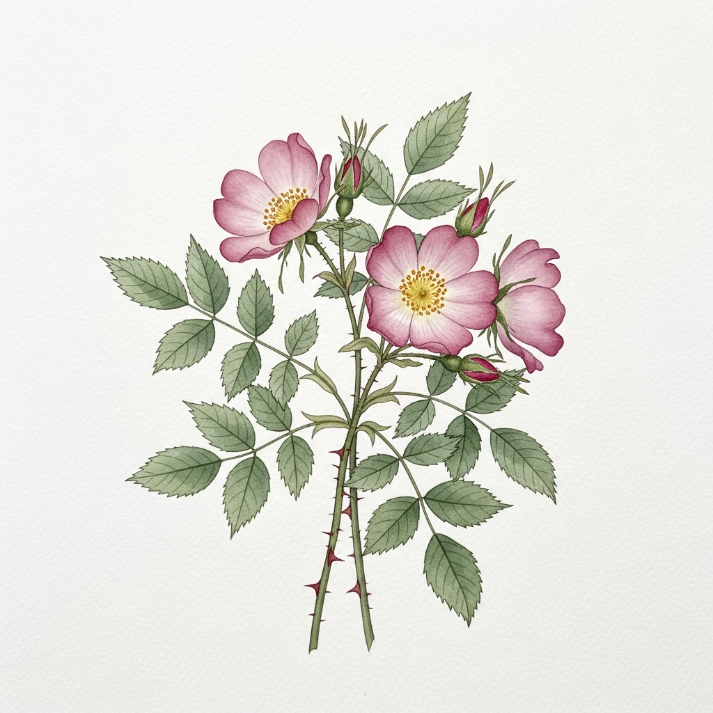 Ботаническая иллюстрация роз